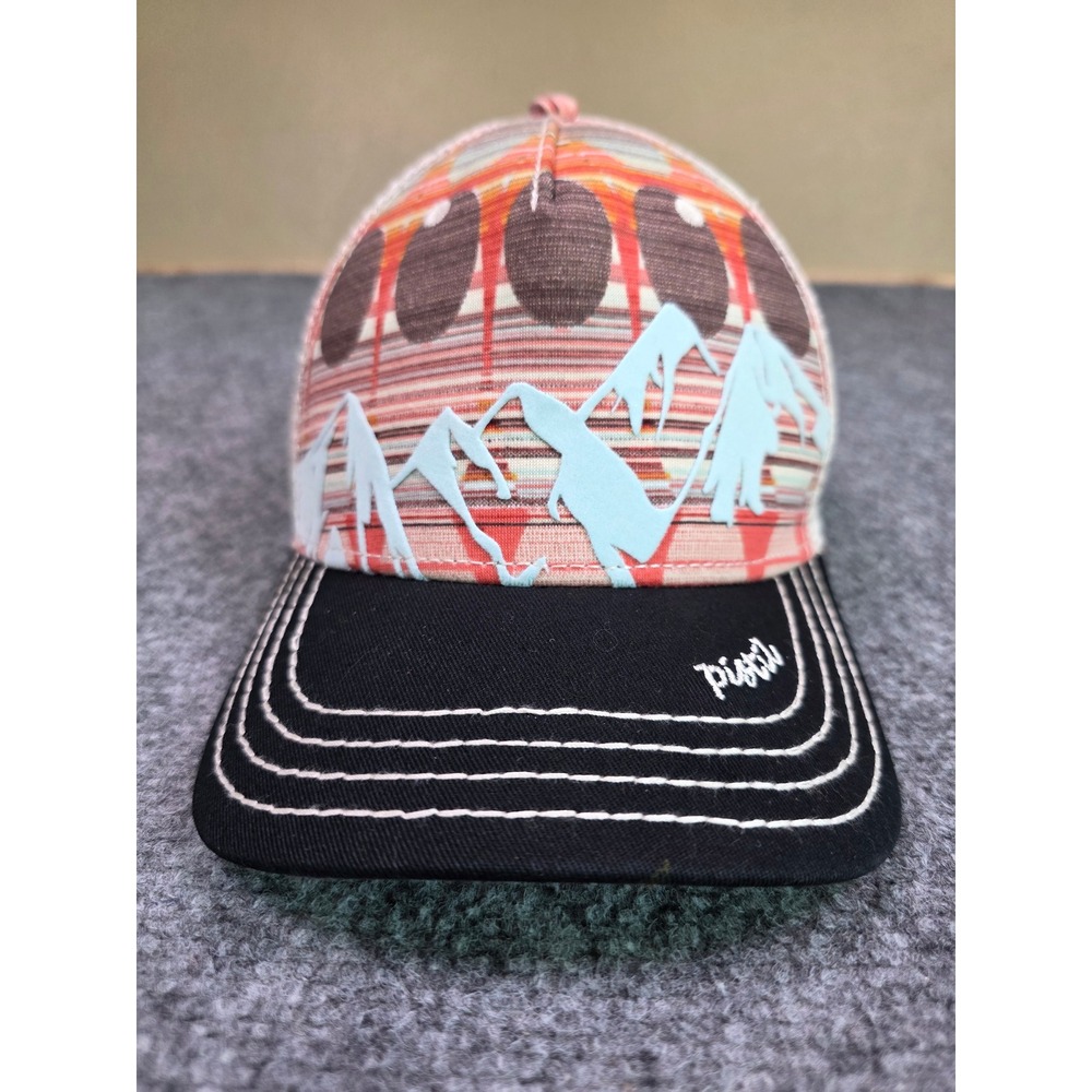 Pistil Trucker Hat Womens OSFA Multi-Color Mountain Graphic Mesh Snapback Cap